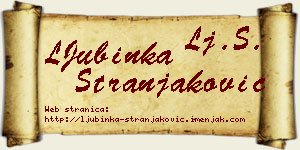 LJubinka Stranjaković vizit kartica